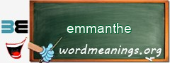 WordMeaning blackboard for emmanthe